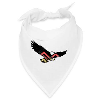 Adler Deutschland Fan Flagge - Bandana - Weiß - Vorne
