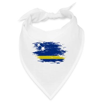 Curacao Flagge used - Bandana - Weiß - Vorne