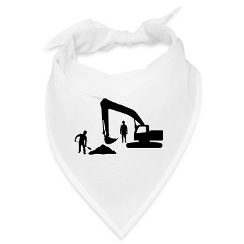 Kipper-Crew – Sandarbeiter - Bandana - Weiß - Vorne