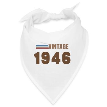 80 Jahre 1946 Handgeschriebenes T-Shirt - Bandana - Weiß - Vorne