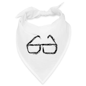 Brille  - Bandana - Weiß - Vorne