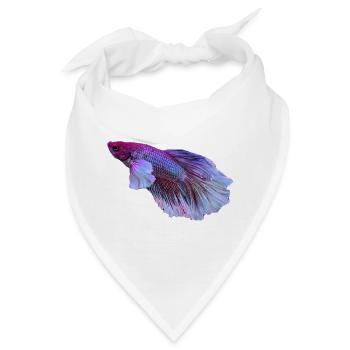 Bunter Betta Traum - Bandana - Weiß - Vorne