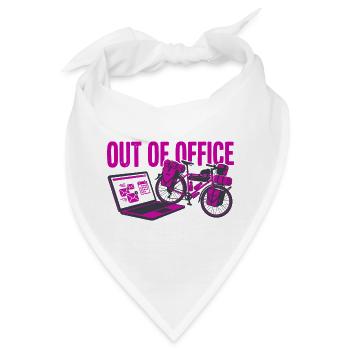 Außer Büro Fahrrad-Tourenshirt - Bandana - Weiß - Vorne