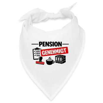 Pension genehmigt - Bandana - Weiß - Vorne