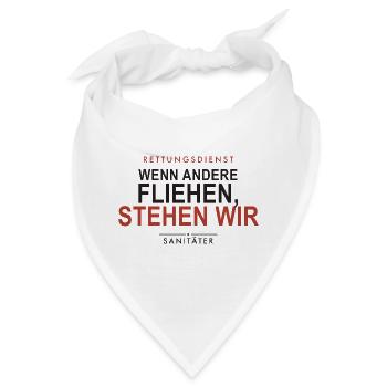 Rettungsdienst Mut am Einsatz - Bandana - Weiß - Vorne
