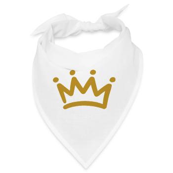 Goldene Krone - Bandana - Weiß - Vorne