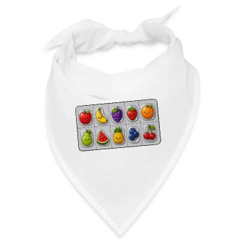 Happy Fruits - Bandana - Weiß - Vorne