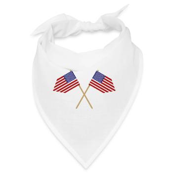 Flagge der Vereinigten Staaten - Bandana - Weiß - Vorne