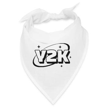 Y2K Nostalgie Neon Sparkle - Bandana - Weiß - Vorne