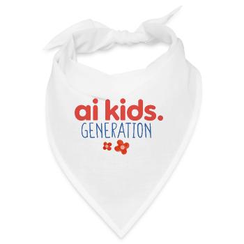 KI-Kindergeneration - Bandana - Weiß - Vorne