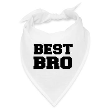Bester Bruder Bester Bruder Tippfehler Schwarz - Bandana - Weiß - Vorne