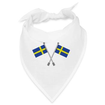 Schwedische Flagge - Bandana - Weiß - Vorne