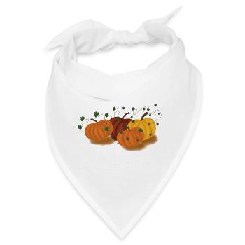 Herbstliche Kürbisranken Muster - Bandana - Weiß - Vorne