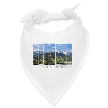 Garmisch Partenkirchen in Bayern Alpen Souvenir - Bandana - Weiß - Vorne