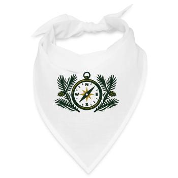 Kompass Nadelwald Logo - Bandana - Weiß - Vorne