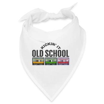 Ich mache es old school - Bandana - Weiß - Vorne
