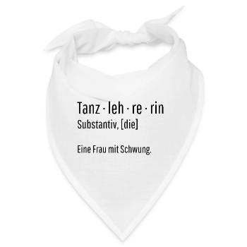Tanzlehrerin Substantiv Definition Tanz Geschenk - Bandana - Weiß - Vorne