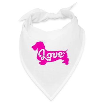 Dachshund Rauhaardackel - Bandana - Weiß - Vorne