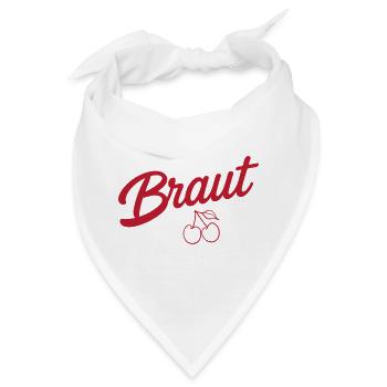 Team Braut Kirsche - Bandana - Weiß - Vorne