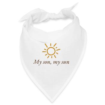 Mein Sohn, meine Sonne. Handgezeichnete Sonne - Bandana - Weiß - Vorne