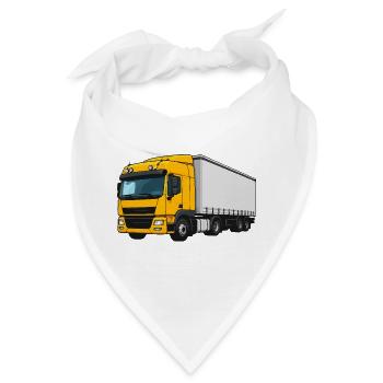 Gelber Lastwagen Illustration - Bandana - Weiß - Vorne