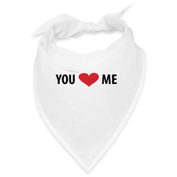You love Me - Bandana - Weiß - Vorne