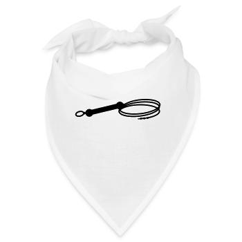 Peitsche + eigener Text - Bandana - Weiß - Vorne