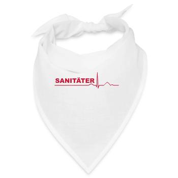 Sanitäter - Bandana - Weiß - Vorne