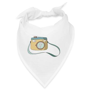 Kamera - Bandana - Weiß - Vorne