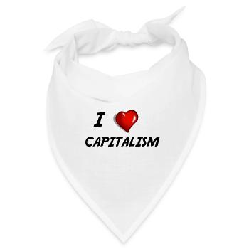 I love capitalism shirt. Kapitalismus Wirtschaft. - Bandana - Weiß - Vorne