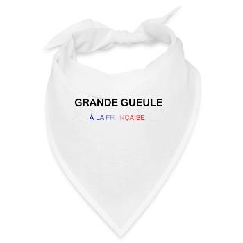 Großer Mund in den Franzosen - Bandana - Weiß - Vorne