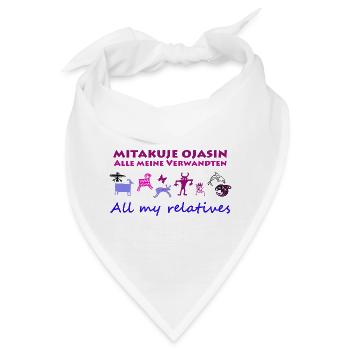 alle meine verwandten tiere indianer - Bandana - Weiß - Vorne