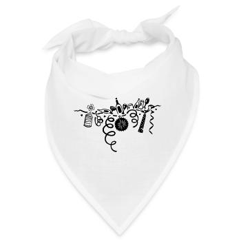 Silvester, Party, Karneval, New Years Eve - Bandana - Weiß - Vorne
