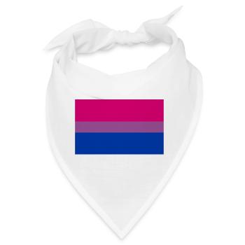 Aufkleber bisexuelle Stolz Flagge Aufkleber Geschenkidee - Bandana - Weiß - Vorne
