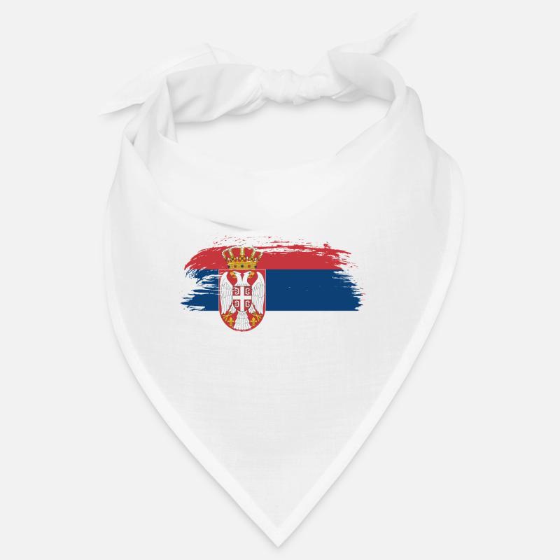 Drapeau Serbie - Bandana - blanc