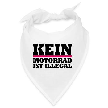 kein motorrad ist illegal - Bandana - Weiß - Vorne