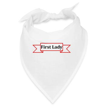 Die First Lady, strahlend, positiv, voller Energie - Bandana - Weiß - Vorne