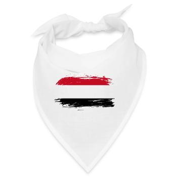 Jemen Fahne Flagge - Bandana - Weiß - Vorne