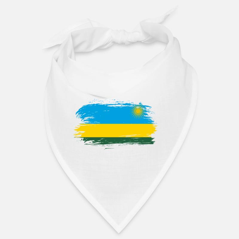 Drapeau du Rwanda drapeau - Bandana - blanc