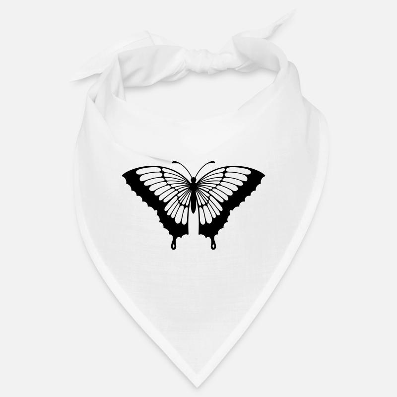Black Butterfly/Transparent With Deployed Wings No.2 Bandana