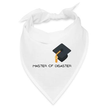 Master of Disaster mit Graduierungshut - Bandana - Weiß - Vorne