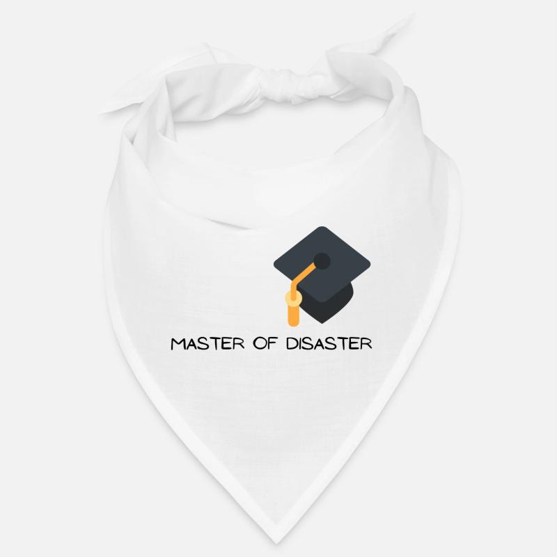 Master of Disaster mit Graduierungshut Bandana