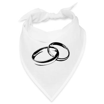 Eheringe Hochzeitsringe Trauringe - Bandana - Weiß - Vorne