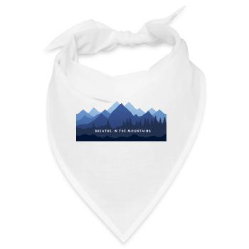breathe-in the mountains - Bandana - Weiß - Vorne