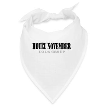 Hotel November CQ DX Group - Bandana - Weiß - Vorne