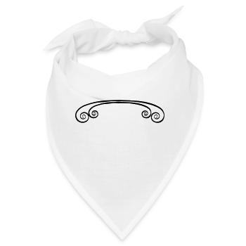 Schwarzer Dekorativer Unterstrich - Bandana - Weiß - Vorne