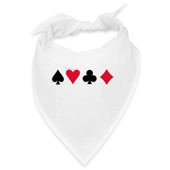 Card Symbols Poker - Bandana - Weiß - Vorne