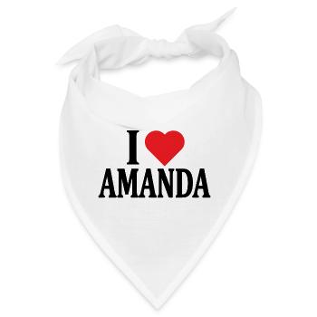 T-Shirt Ich liebe Amanda T-Shirt Geschenkidee - Bandana - Weiß - Vorne