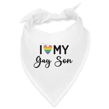 Ich liebe meinen schwulen Sohn - Bandana - Weiß - Vorne