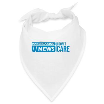 Breaking news don't care - Bandana - Weiß - Vorne